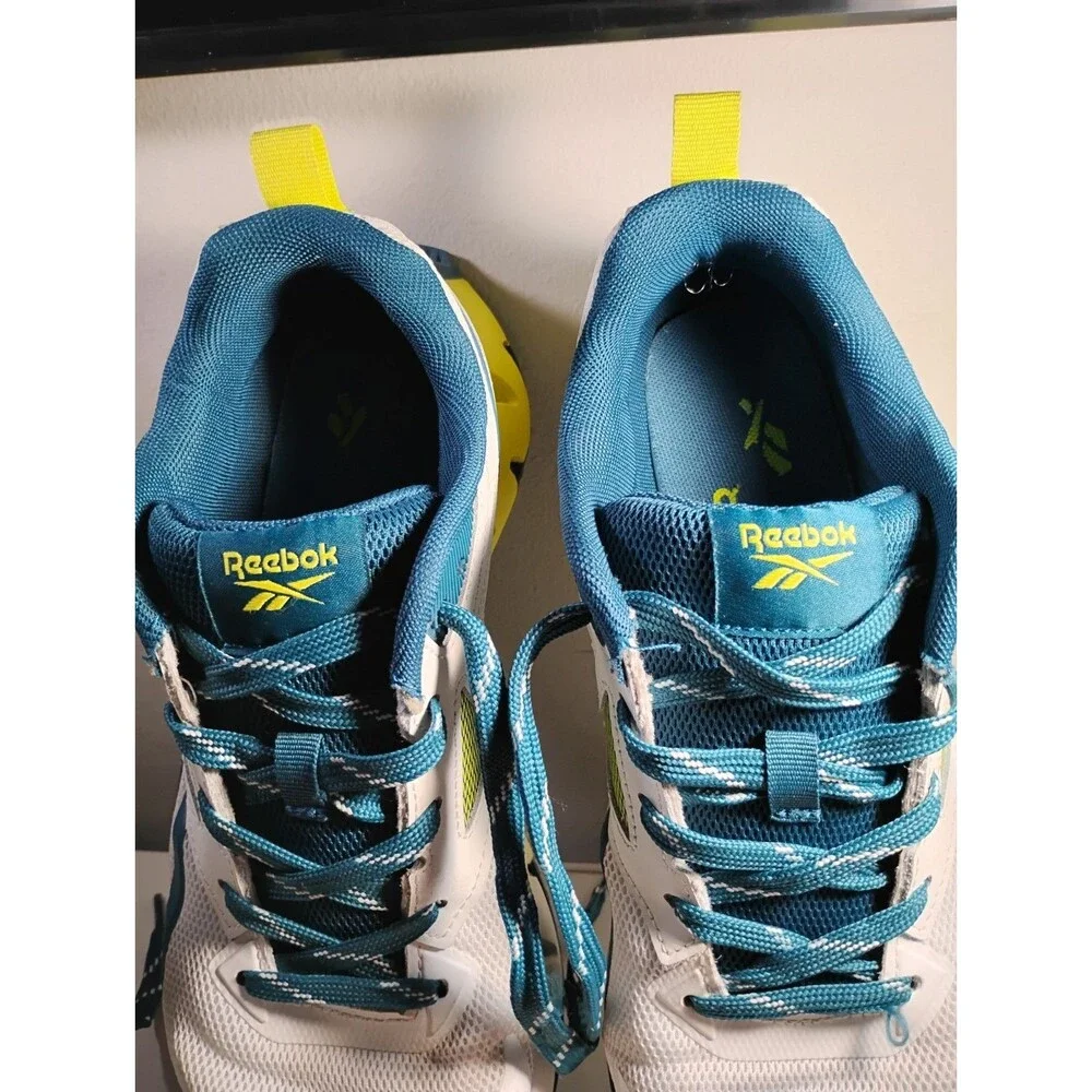 Reebok Floatzig 1 Sneaker Men's US 9.5 White Digital Lime Blue Running Shoes